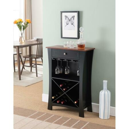 REPARTIR Wood Wine Rack - Black RE2589284